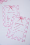 Personalised Pink Crest - Wish & Guess Card Pack