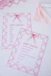 Personalised Pink Crest - Wish & Guess Card Pack