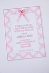 Personalised Pink Crest - Invite