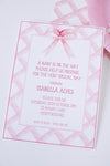 Personalised Pink Crest - Invite