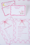 Personalised Pink Crest - Wish & Guess Card Pack