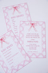 Personalised Pink Crest - Wish & Guess Card Pack