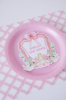  Personalised Pink Crest - 2 Piece Place Setting