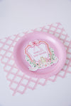 Personalised Pink Crest - 2 Piece Place Setting