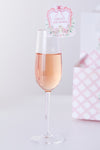 Personalised Pink Crest - Glass Topper - Pack of 24