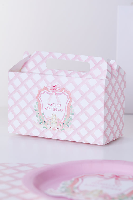 Personalised Pink Crest - Party Box