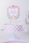 Personalised Pink Crest - Cake Topper Bundle