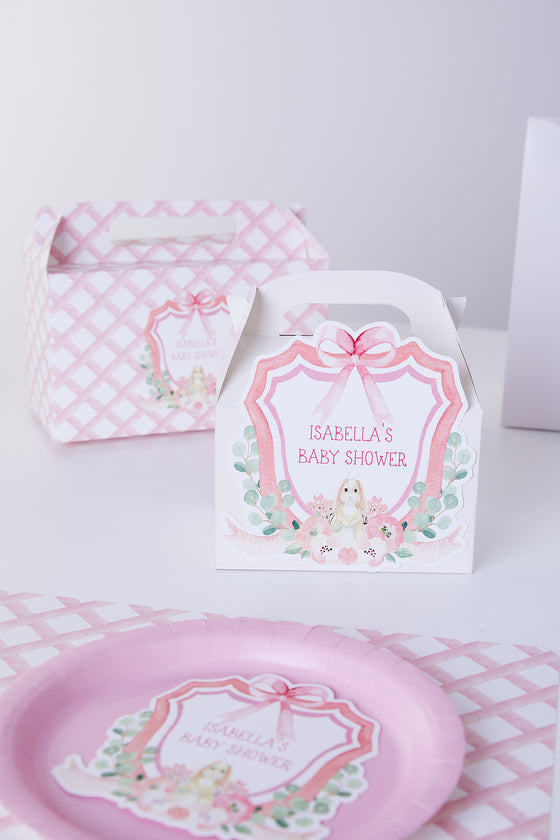 Personalised Pink Crest - Party Box