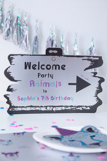  Personalised Party Animals - Sign