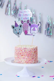  Personalised Party Animals - Cake Topper