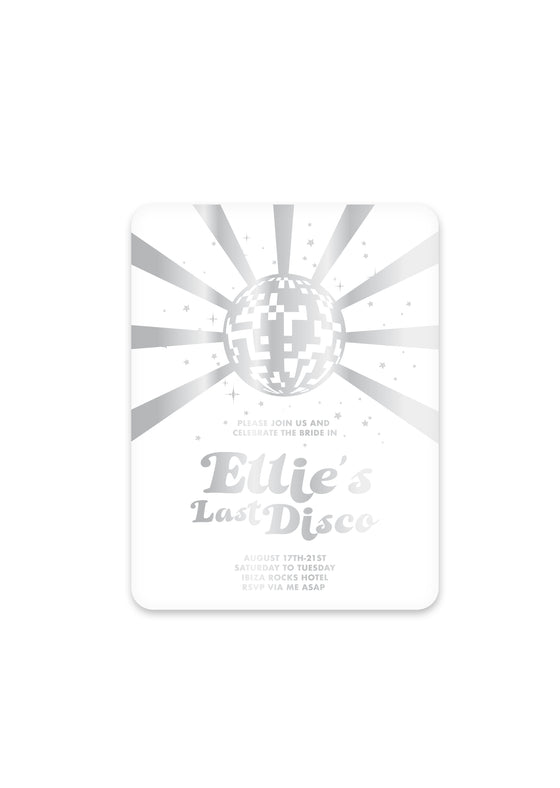 Personalised Disco - Invite