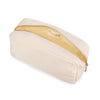 Personalised Nylon Cosmetic Pouch - Ivory with Gold Hardware