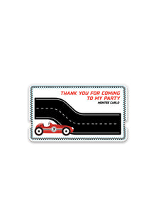  Personalised Race Car - Thank You Cards - Pack of 6