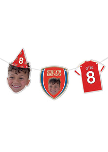 Personalised Football Team - Face & Crest Bunting