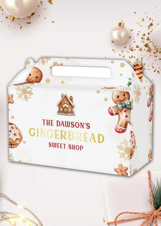 Personalised Christmas Gingerbread Men - Party Box