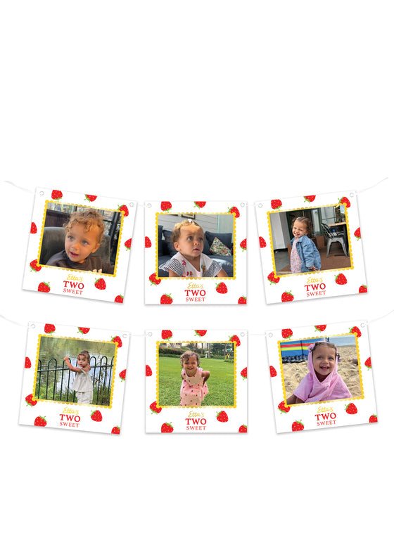 Personalised Berry Sweet - Polaroid Bunting