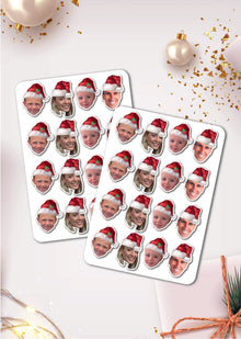  Personalised Christmas Santa Hat - Sticker Pack