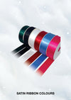 Personalised Small Foil Christmas Cracker - Satin Ribbon - 2 Pack