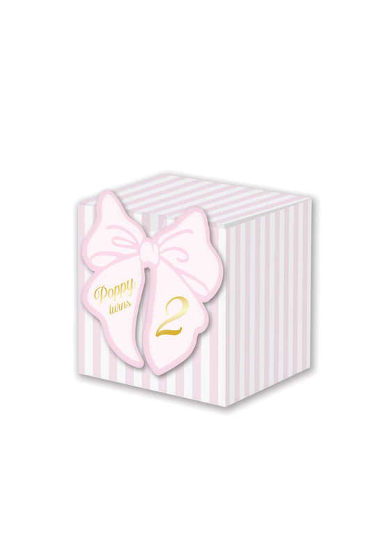 Personalised Pretty Bow - Favour Box