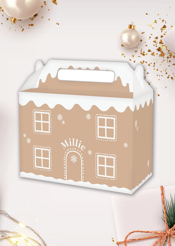 Personalised Christmas Gingerbread House - Party Box