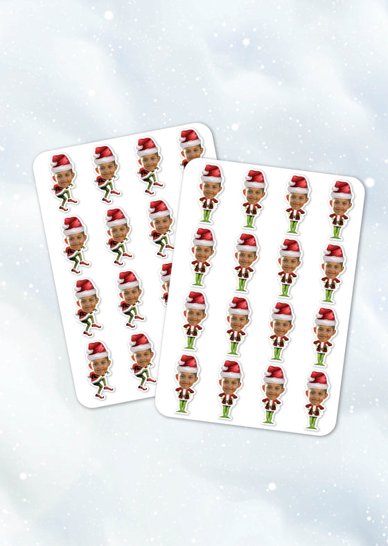 Personalised Christmas Grinch - Sticker Pack