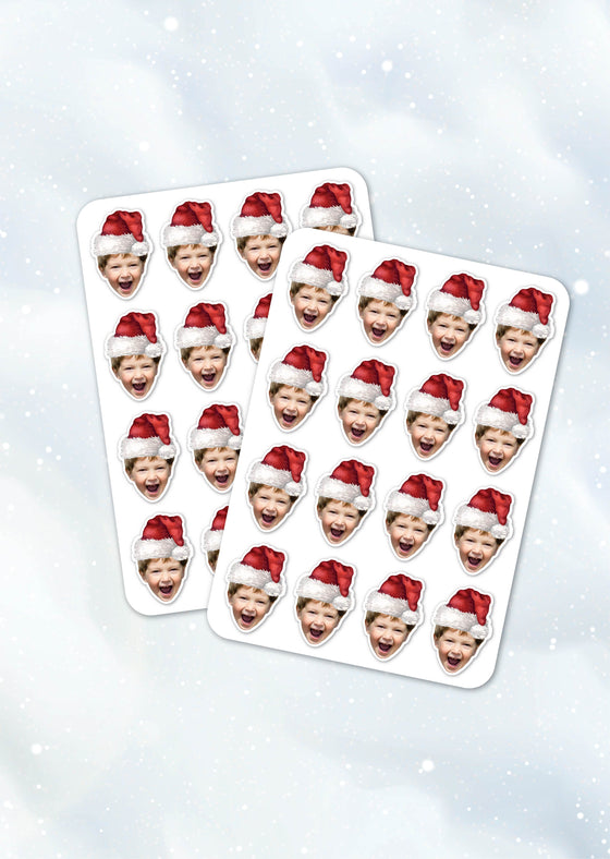 Personalised Christmas Santa Hat - Sticker Pack