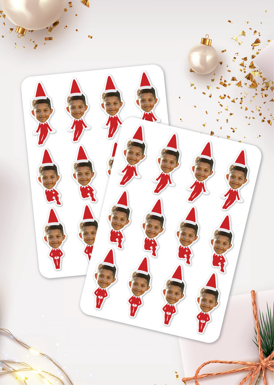 Personalised Christmas Elf - Sticker Pack