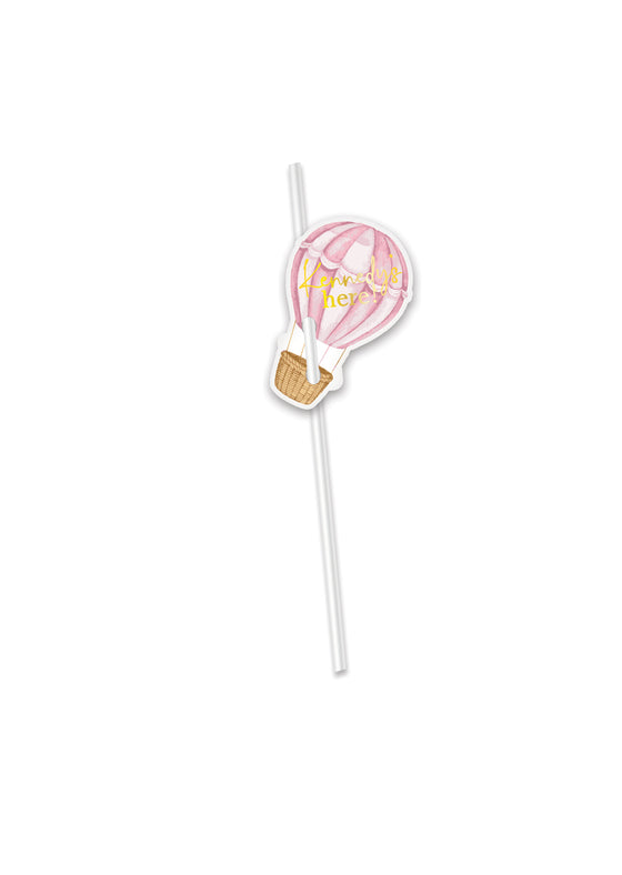 Personalised Welcome To The World - Straw Topper - Pack of 26