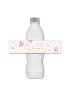  Personalised Butterfly - Bottle Labels - Pack of 8