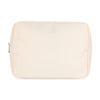 Personalised Nylon Cosmetic Pouch - Ivory with Gold Hardware